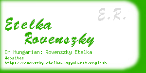 etelka rovenszky business card